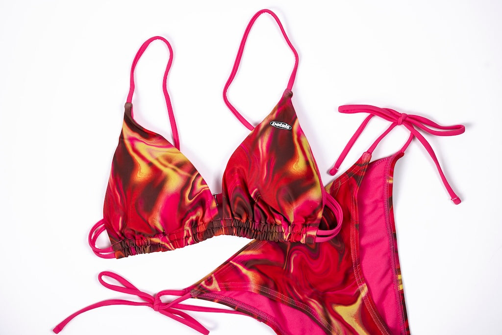 Liquid Hot Lava Triangle Bikini Top