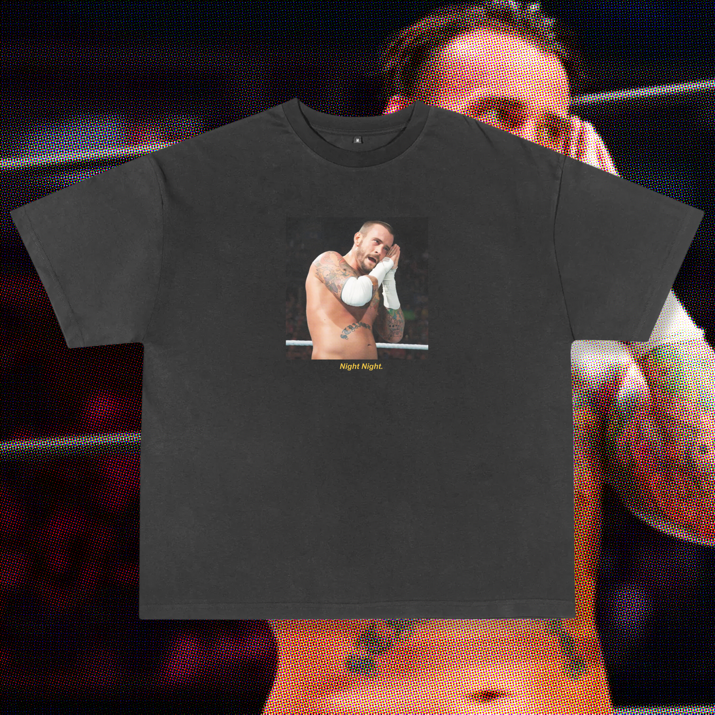 Night Night CM Punk Vintage Washed Tee