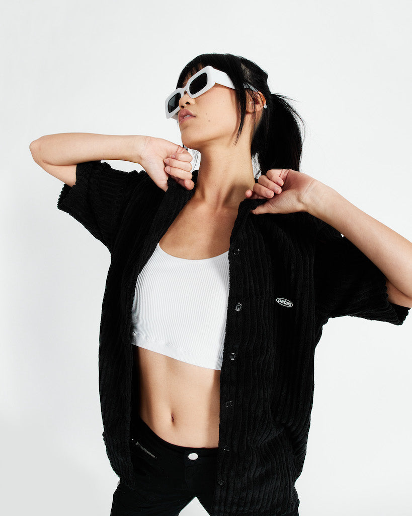 Jumbo Cords Button-Up in Black