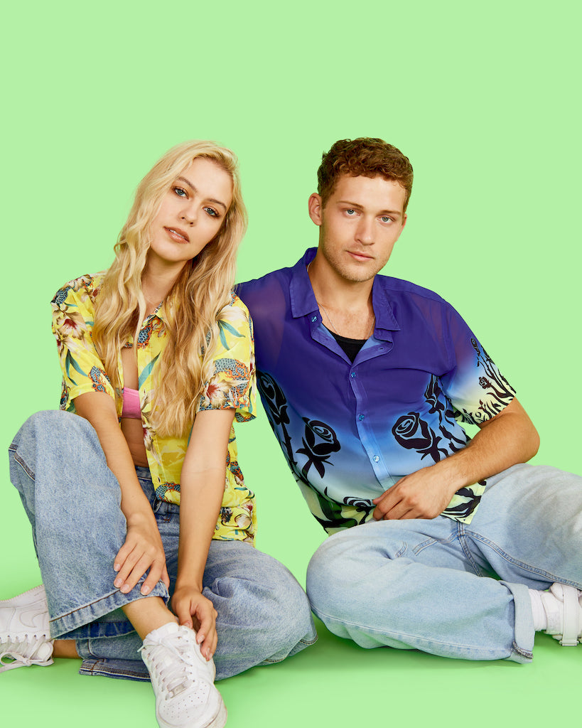 Unleash the Dragon Sheer Button-Up