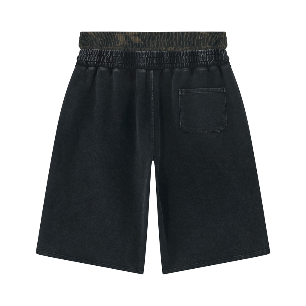 PDS 2011 Camo Contrast Distressed Shorts