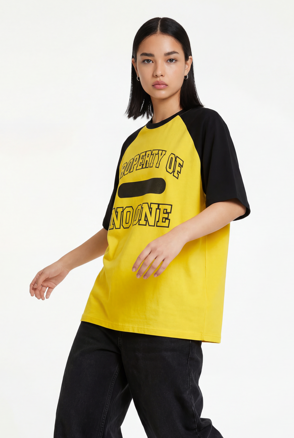 Property Ringer Tee in Yellow