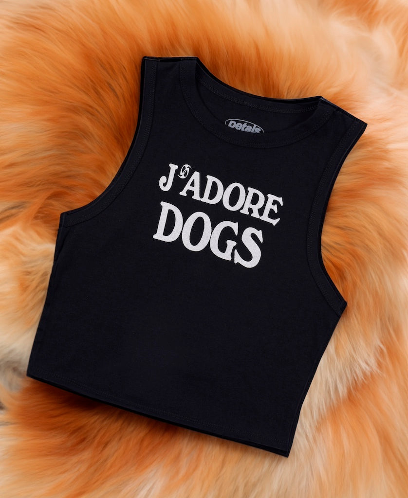 J'adore Dogs Tank in Black