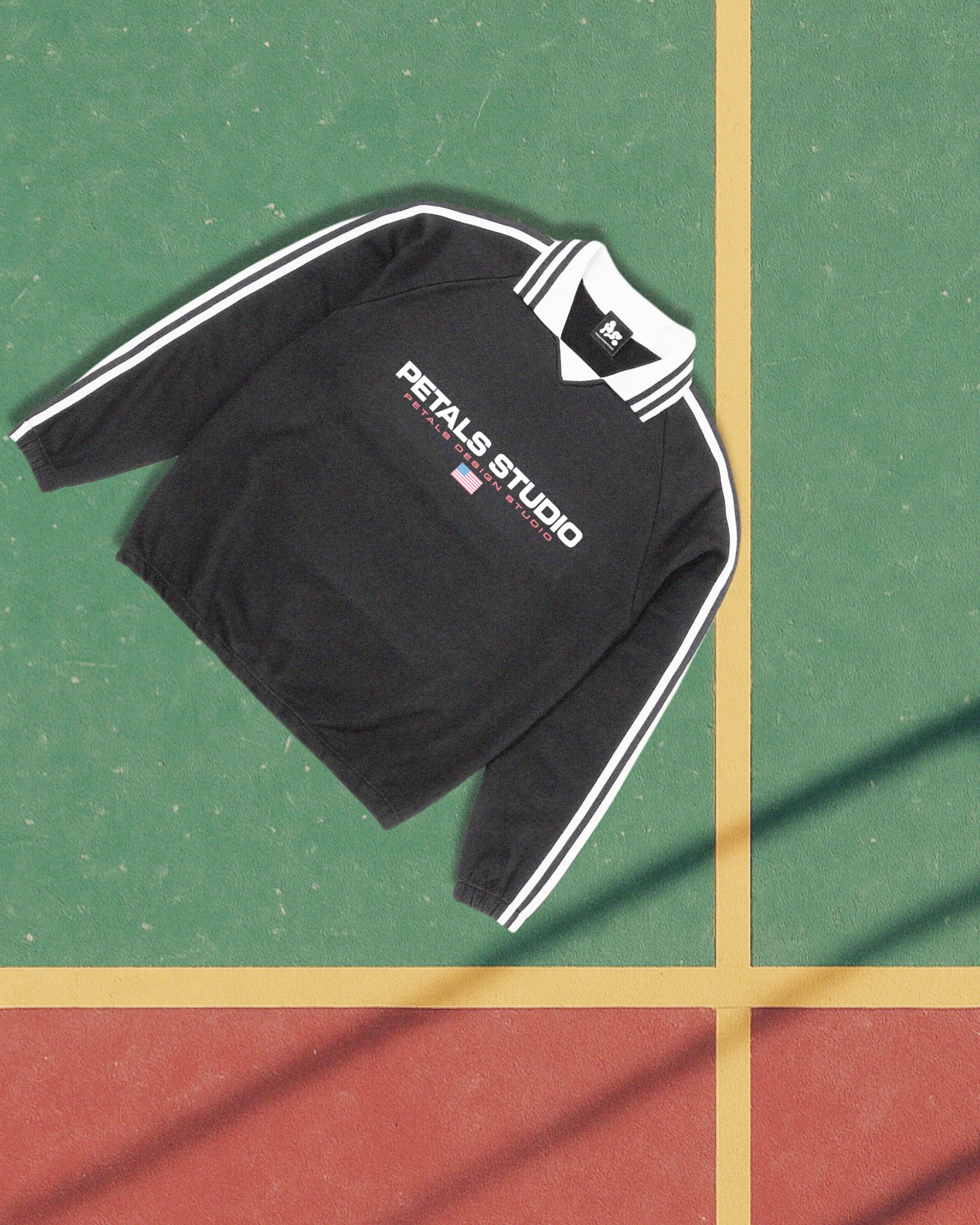 Petals Sport Drawstring Polo Sweater