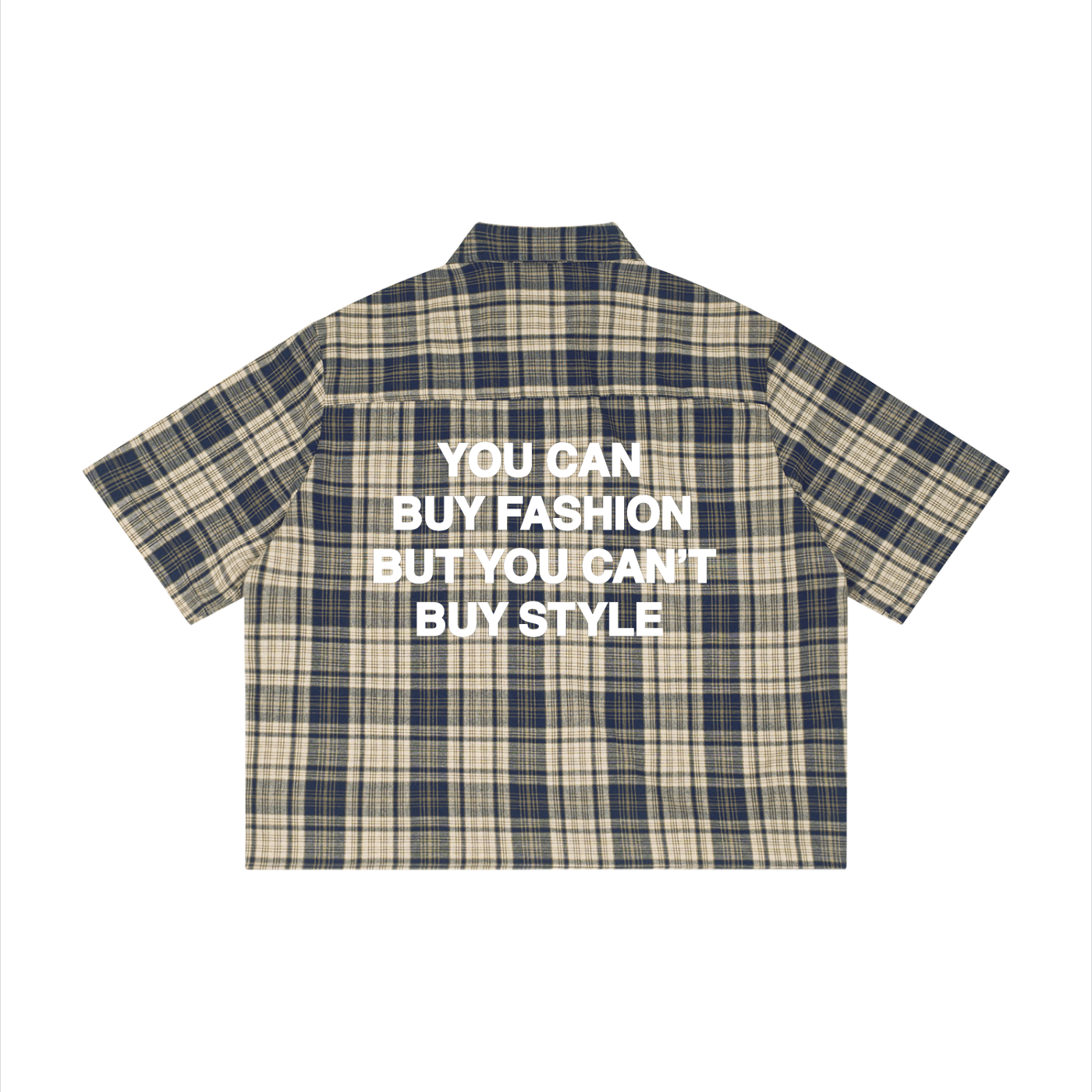 PDS Chex Boxy Button Up in Blue/Cream