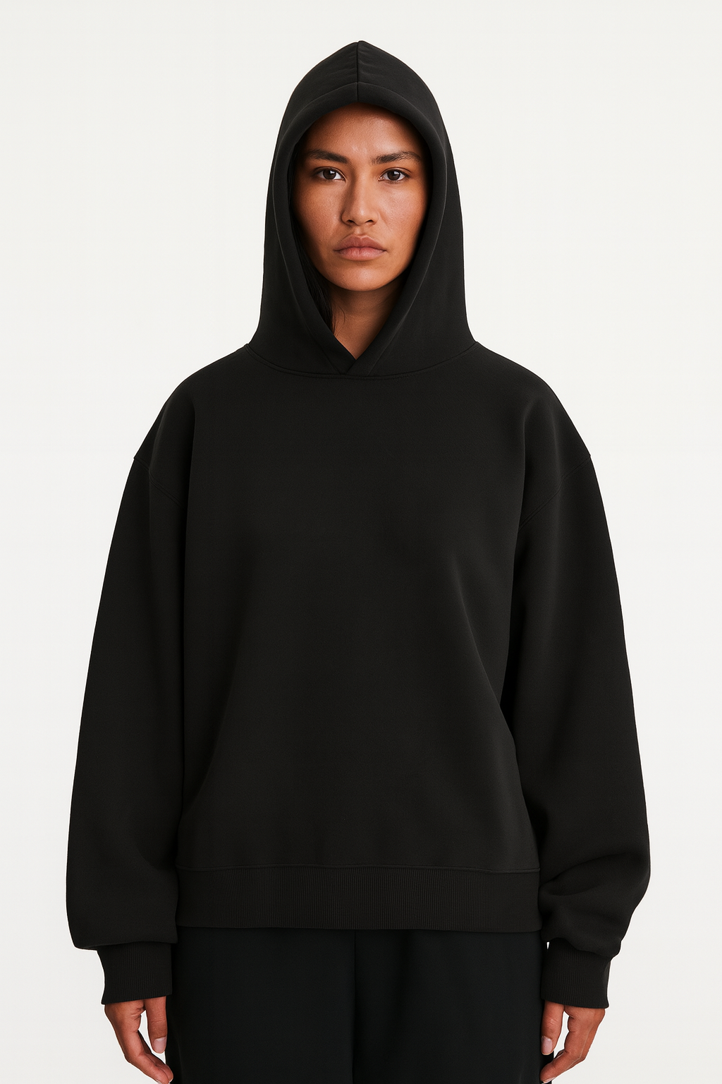 CORE: 420 GSM Box Hoodie in Black