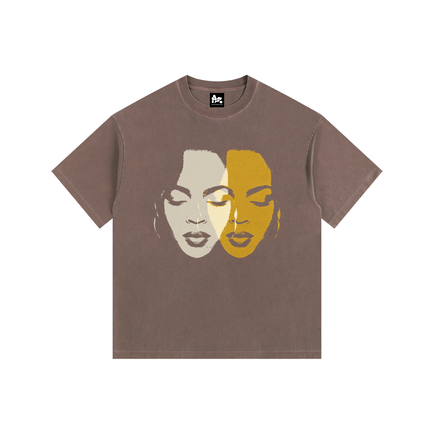 Lost Ones Vintage Washed Tee in Brown