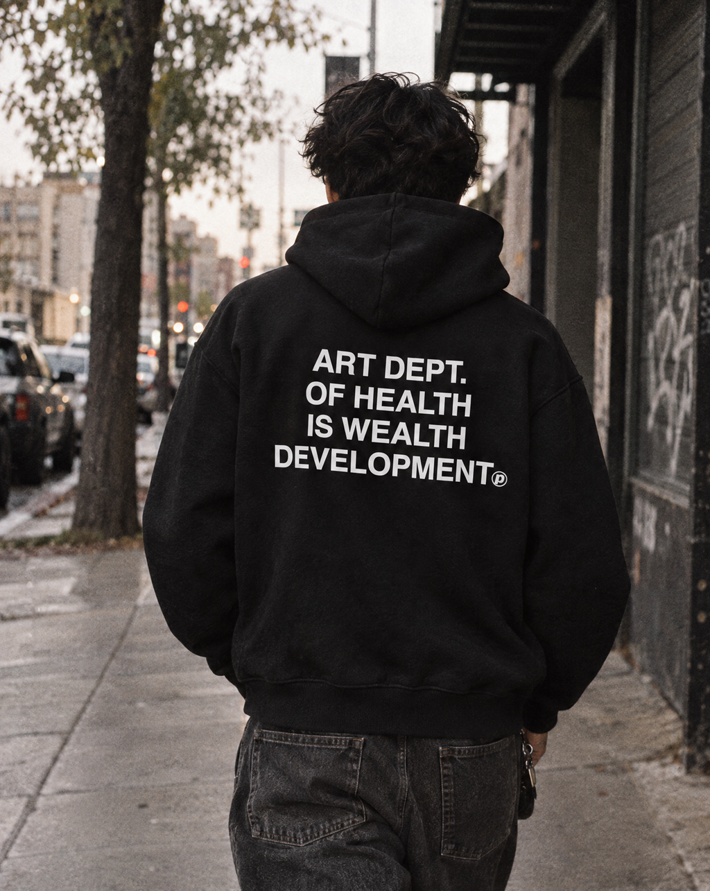 Health is Wealth Hoodie in Black