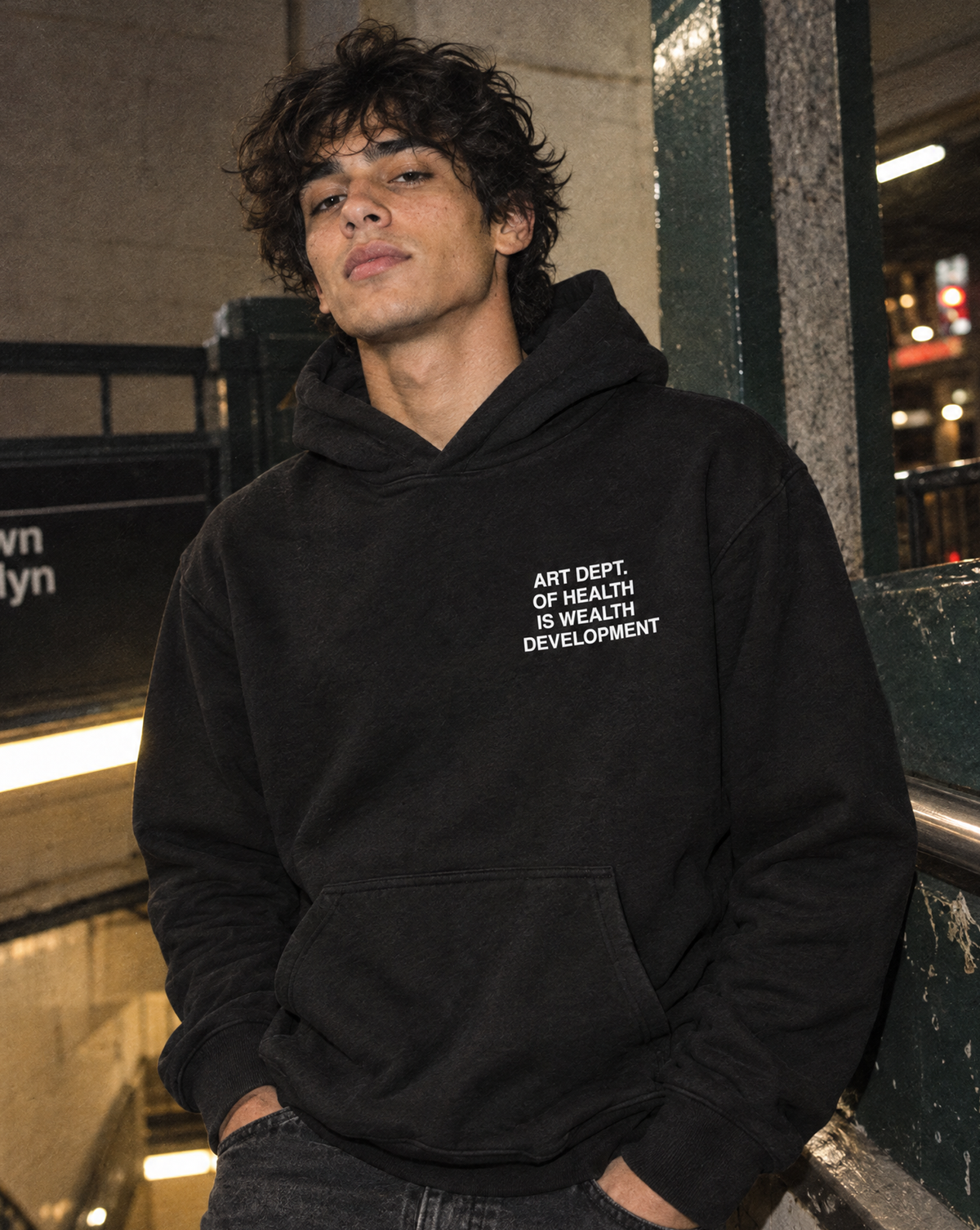 Health is Wealth Hoodie in Black