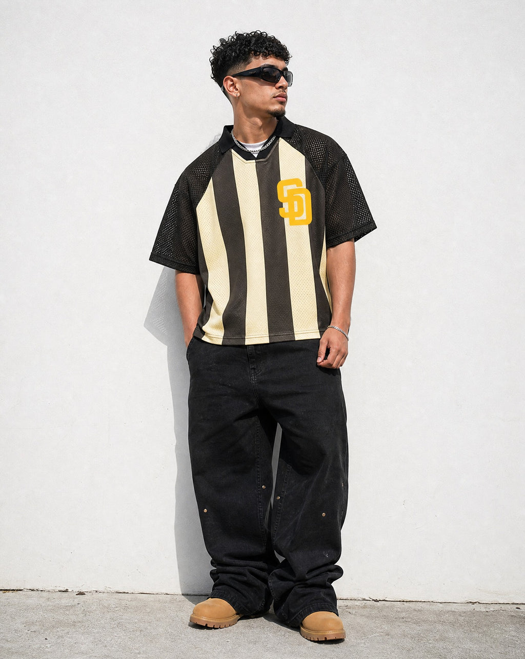 Bootleg SD Striped Boxy Jersey - Editorial Image
