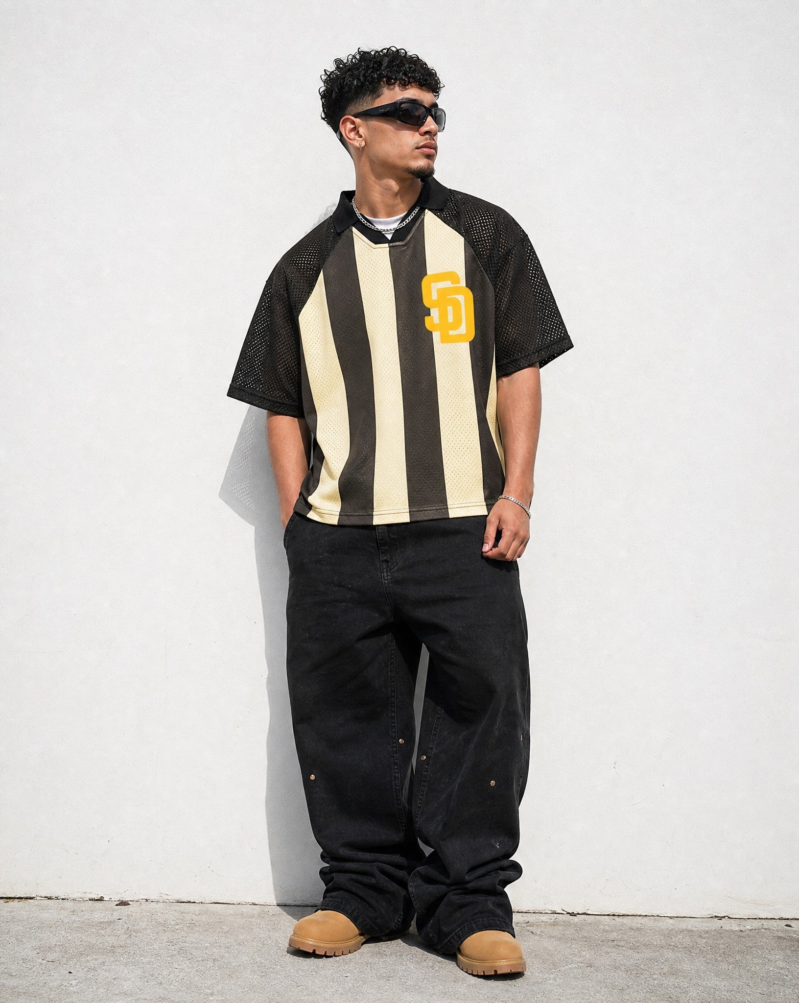 Bootleg SD Striped Boxy Jersey - Editorial Image