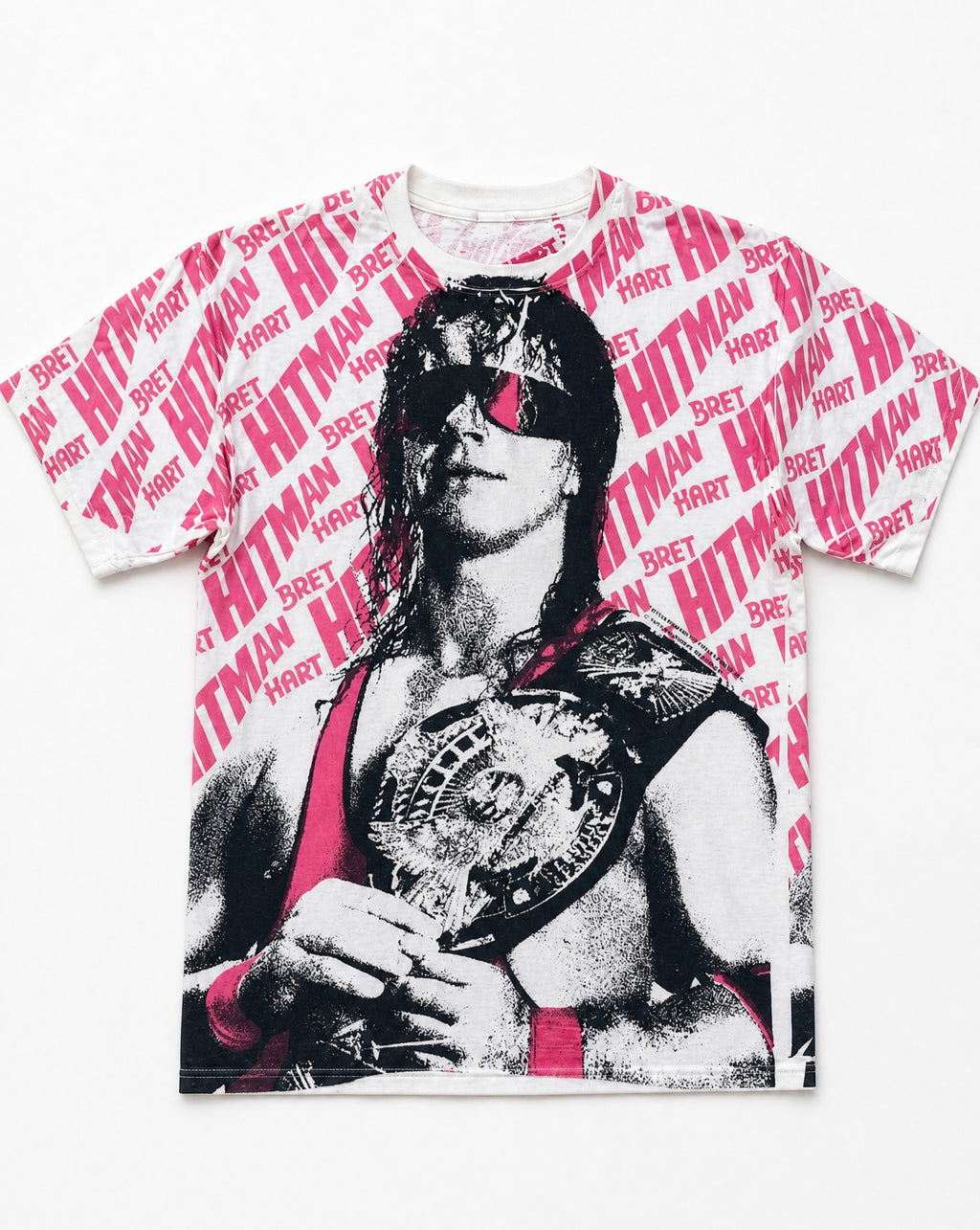 Bret Hart All Over Print Tee - White Wall Product