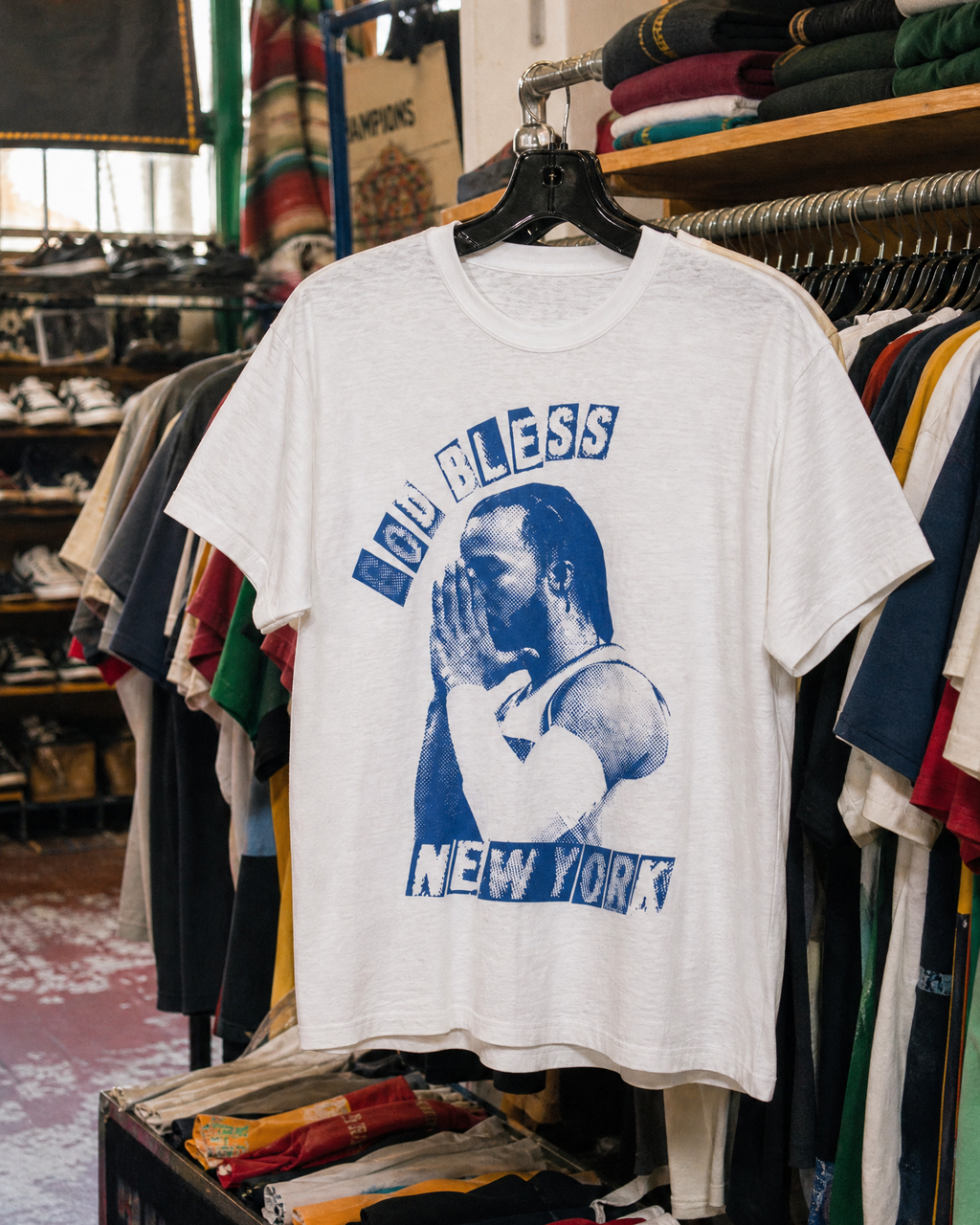 God Bless NY Burn-out Tee
