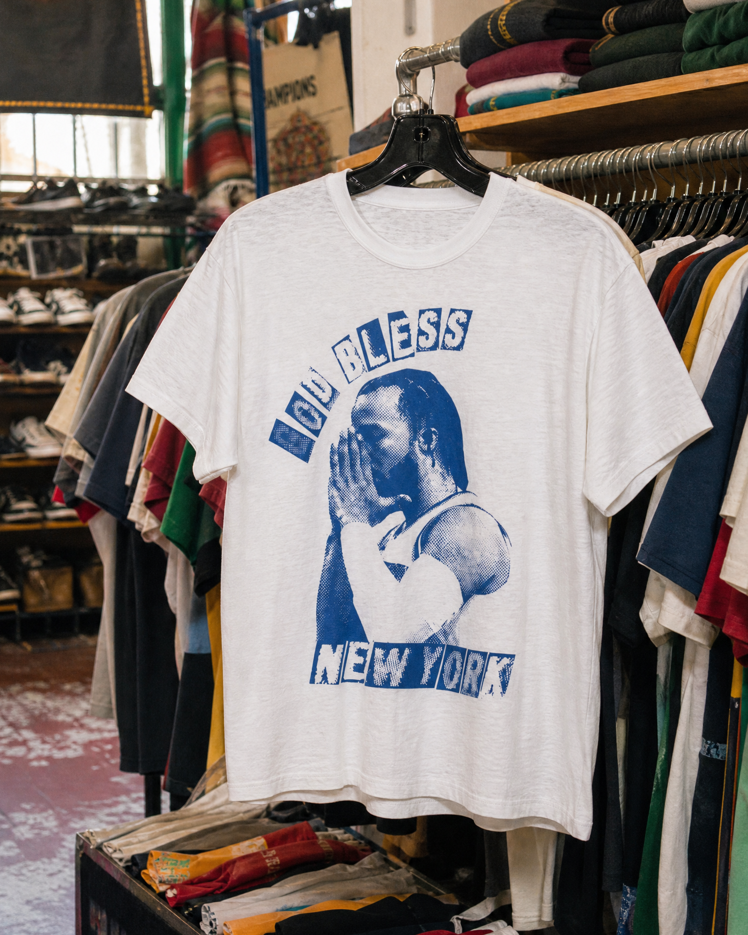 God Bless NY Burn-out Tee