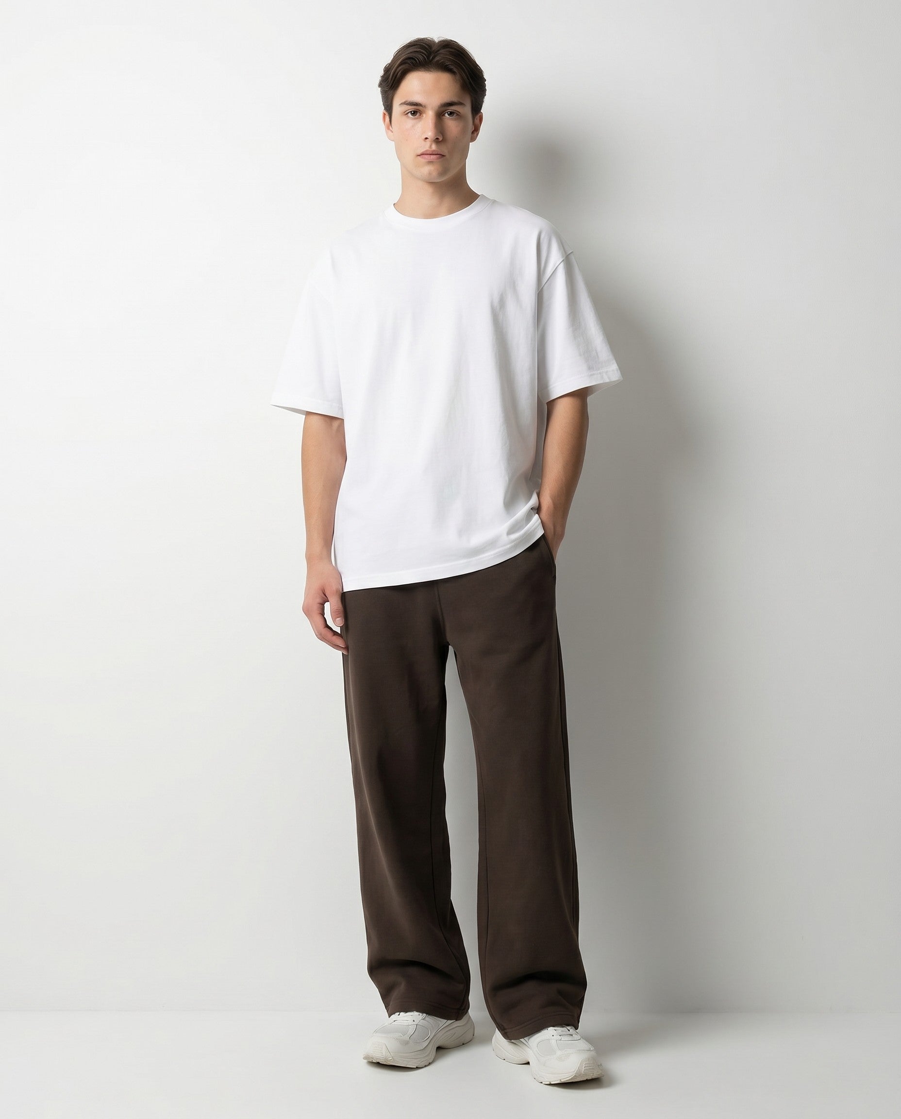 CORE Enzyme Treated Tee in White - Lifestyle Image