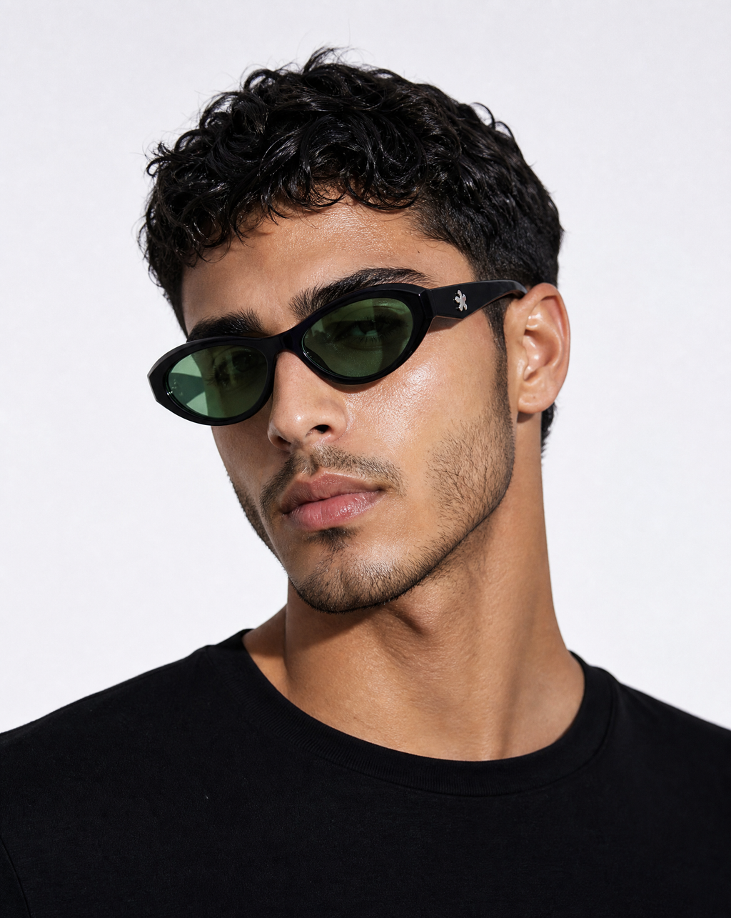 Dahlia Sunglasses in Black/Green