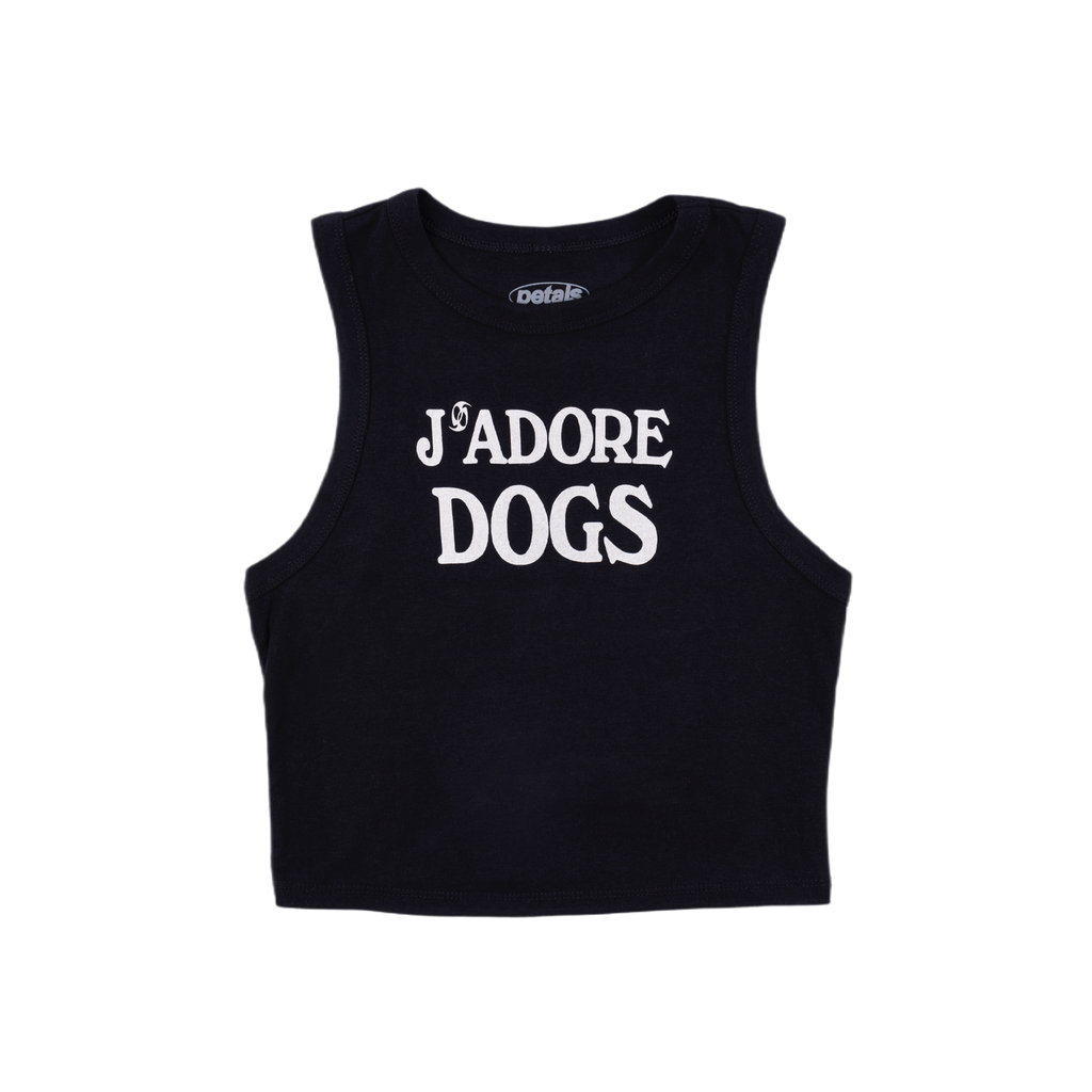 J'adore Dogs Tank in Black