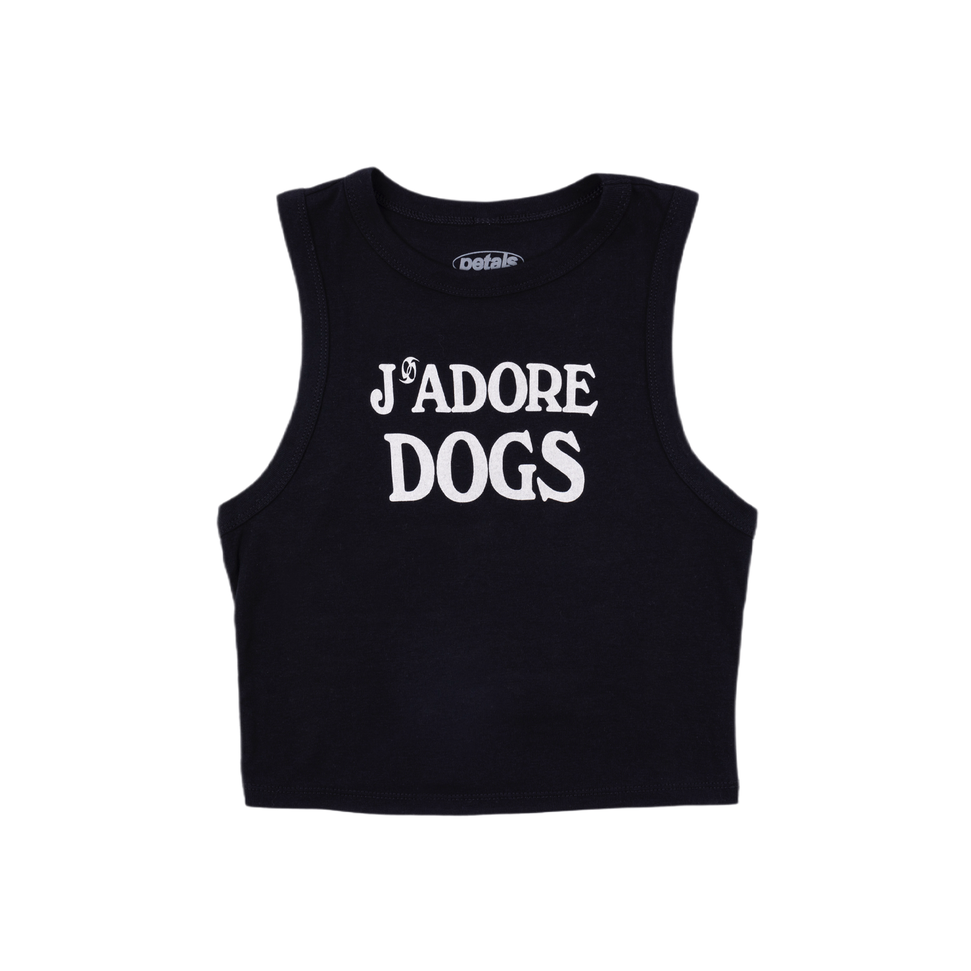 J'adore Dogs Tank in Black