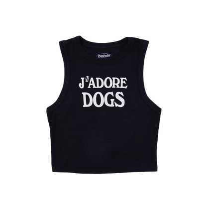 J'adore Dogs Tank in Black
