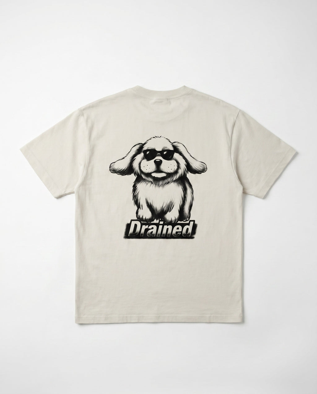 Drained Vintage White Oversized Tee - White Wall Product