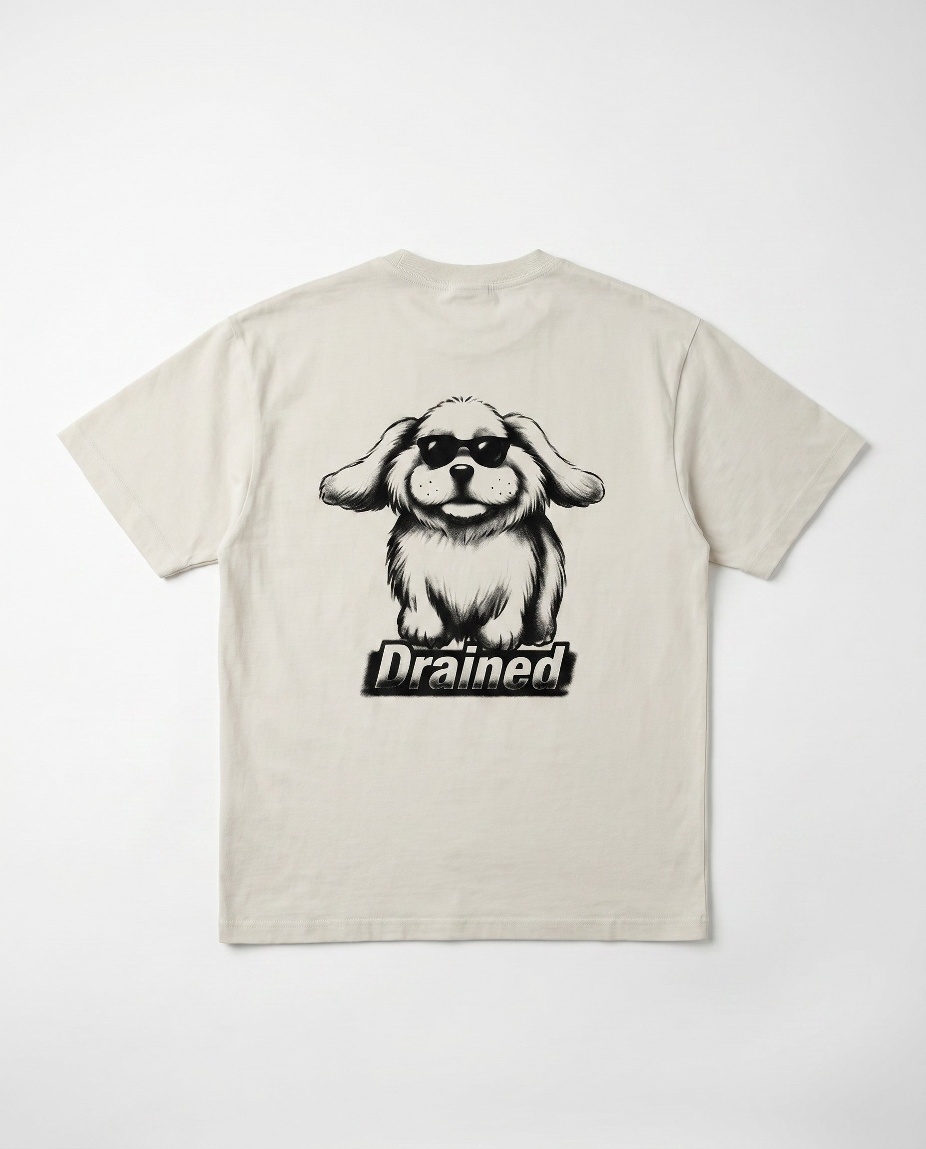 Drained Vintage White Oversized Tee - White Wall Product