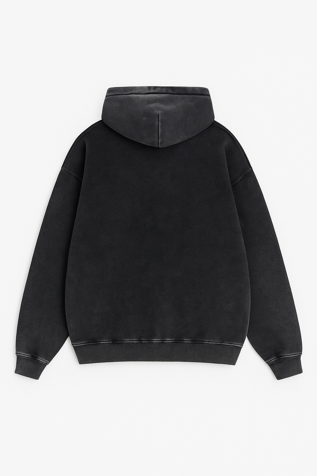 CORE: Enzyme Treated Zip Hoodie in Black