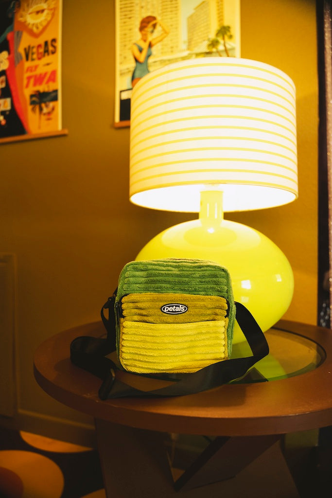 Jumbo Cords Shoulder Bag in Multi-Green