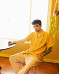 Jumbo Cords Button-Up in Mustard