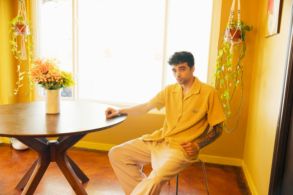 Jumbo Cords Button-Up in Mustard