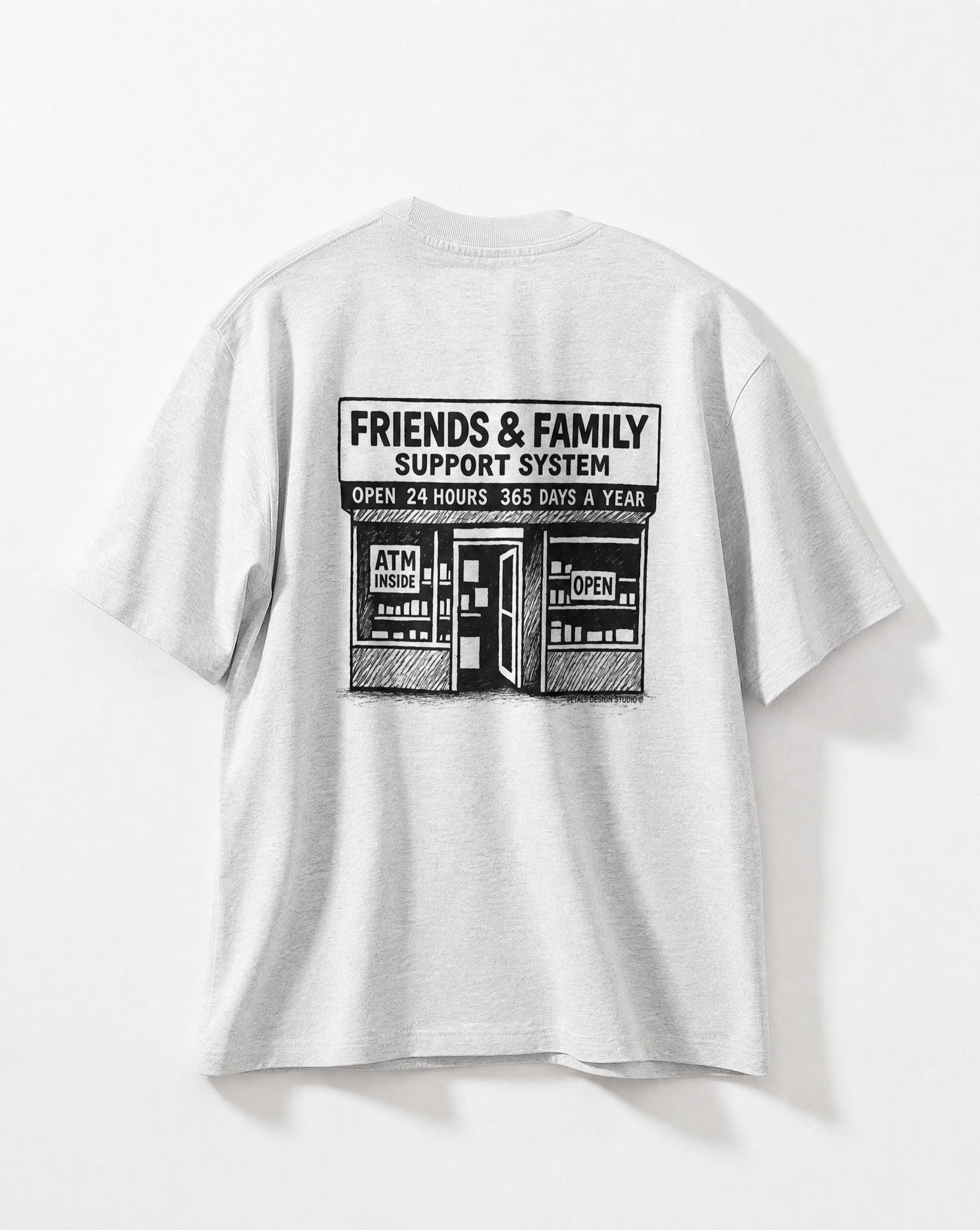F&F Shop Tee in Ash Grey - White Wall Product