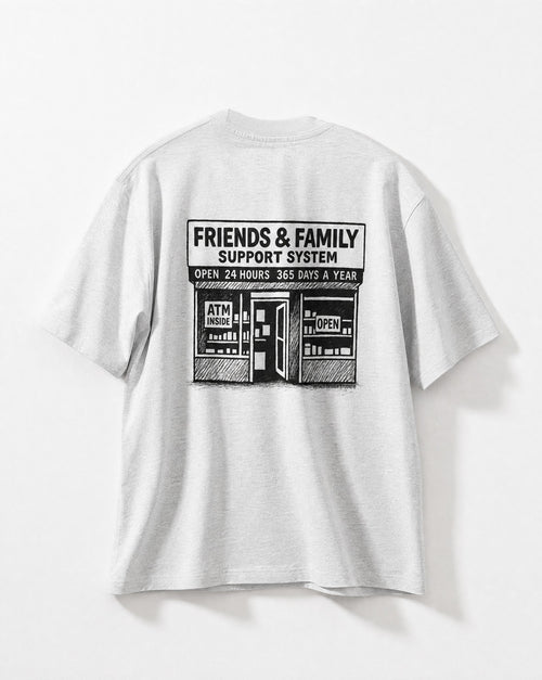 F&F Shop Tee in Ash Grey - White Wall Product