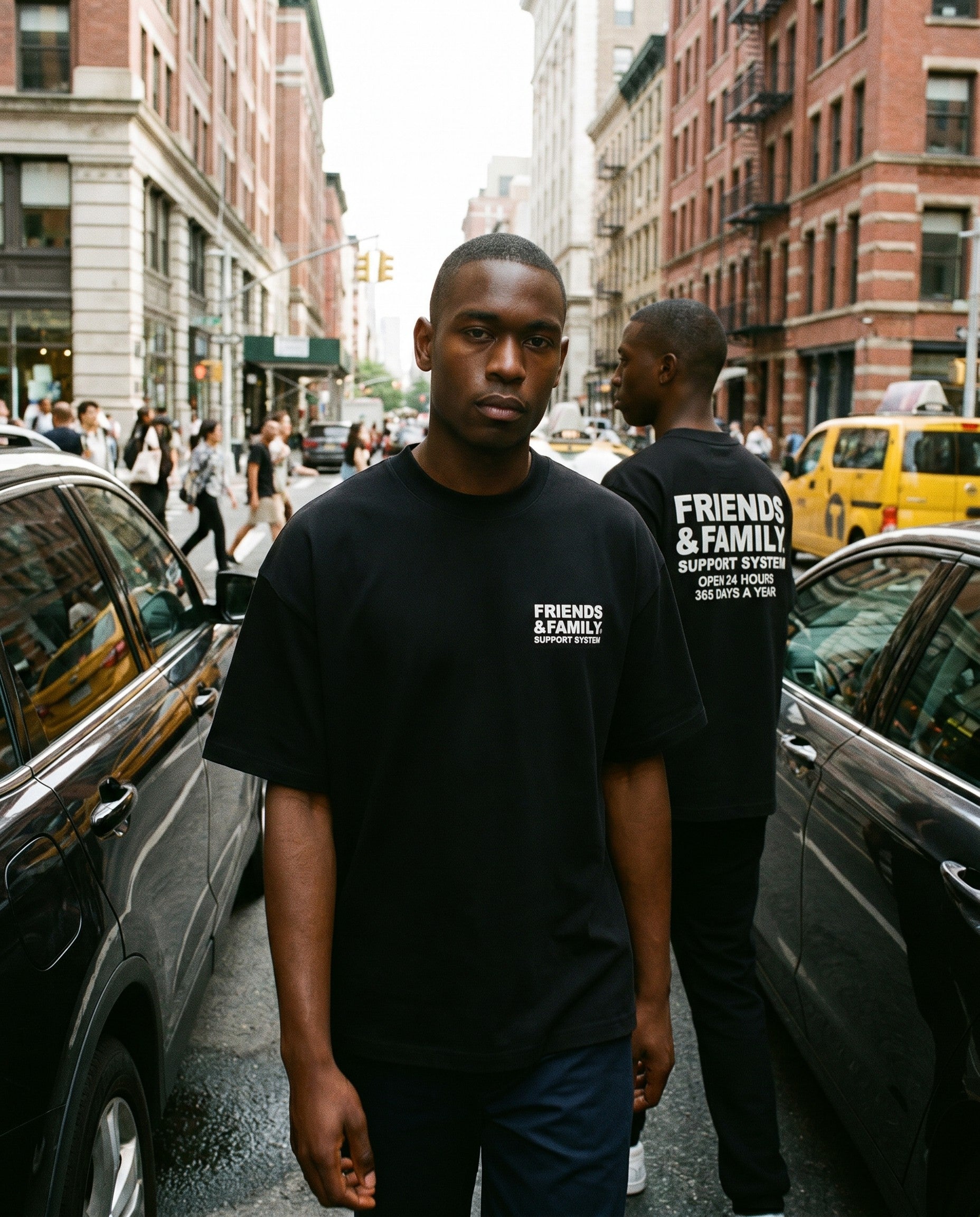 F&F Tee in Black - Lifestyle Image
