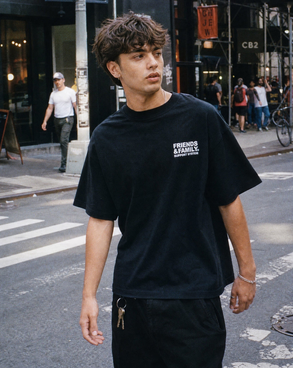 F&F Tee in Black - Lifestyle Image