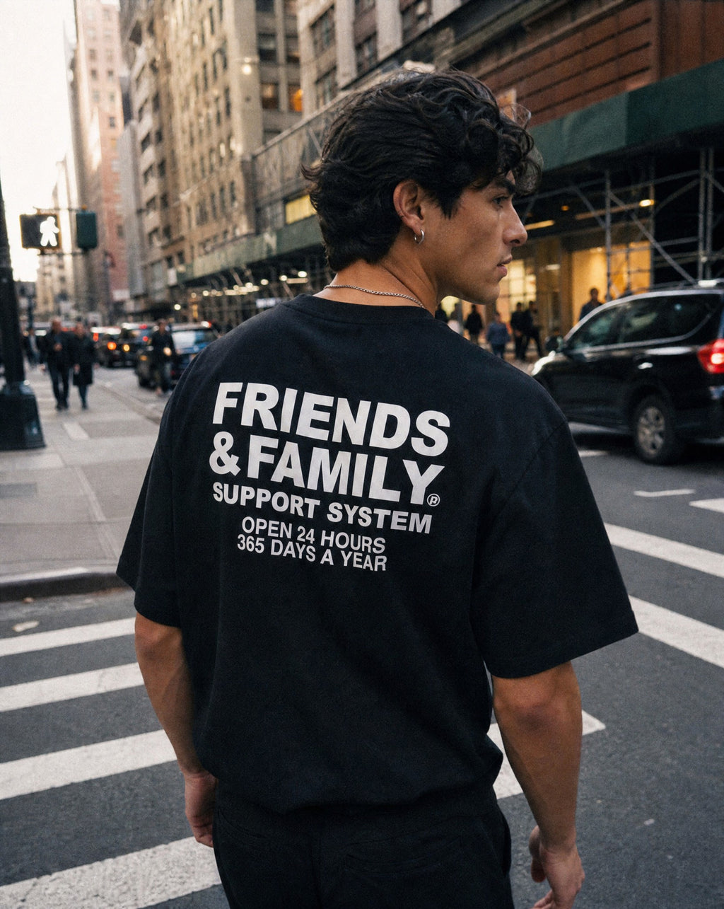 F&F Tee in Black - Lifestyle Image