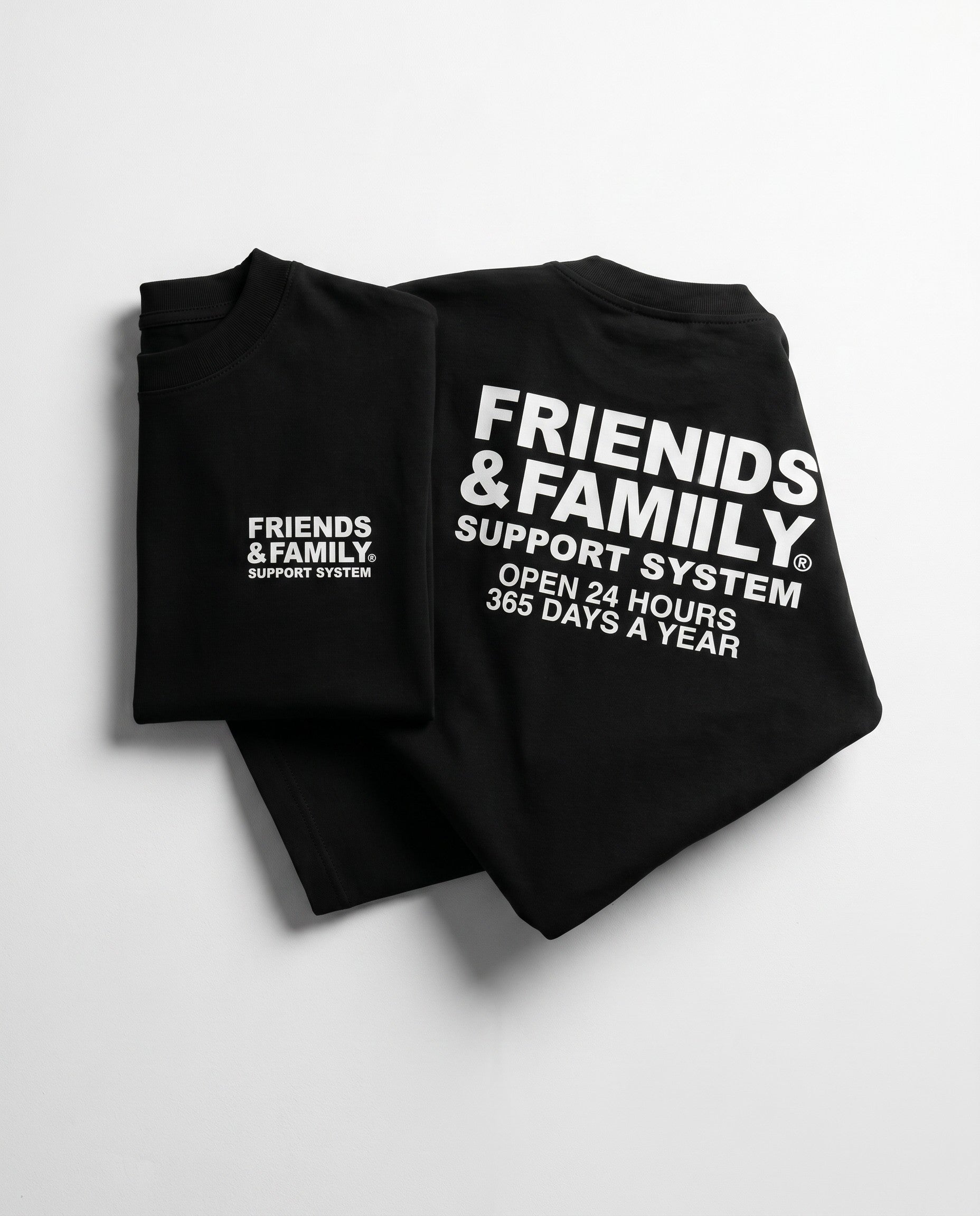 F&F Tee in Black - White Wall Product