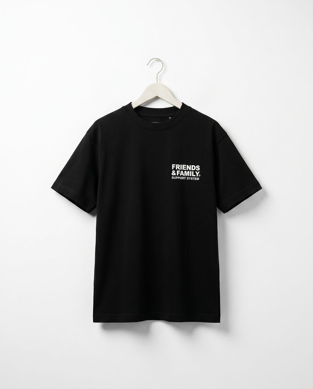 F&F Tee in Black - White Wall Product