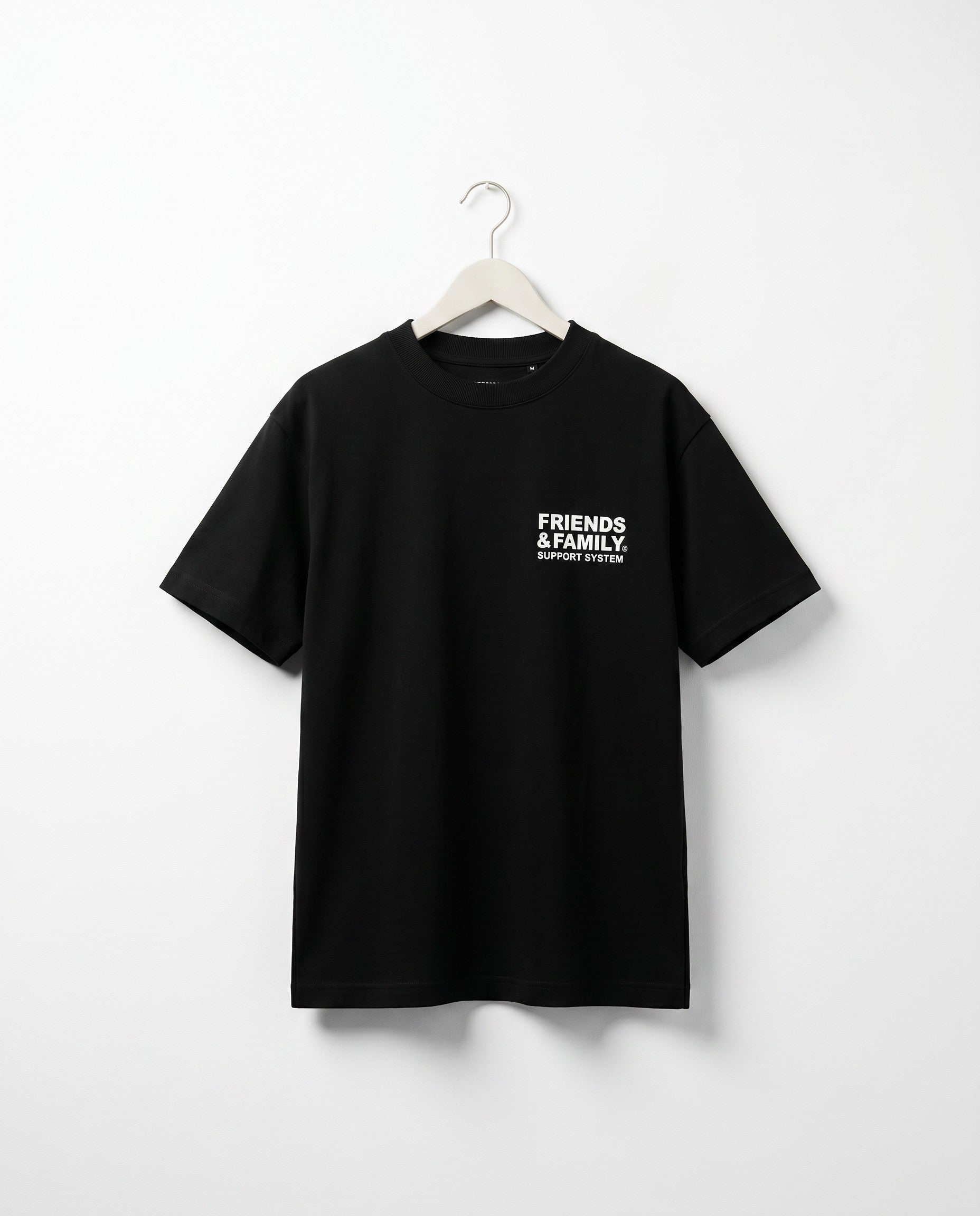 F&F Tee in Black - White Wall Product