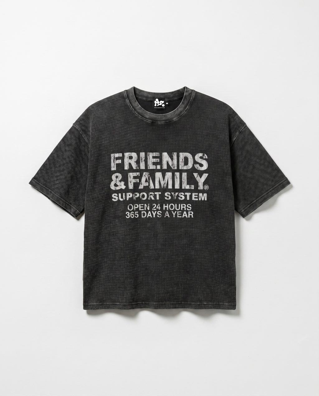 F&F Waffle Tee in Vintage Black - White Wall Product