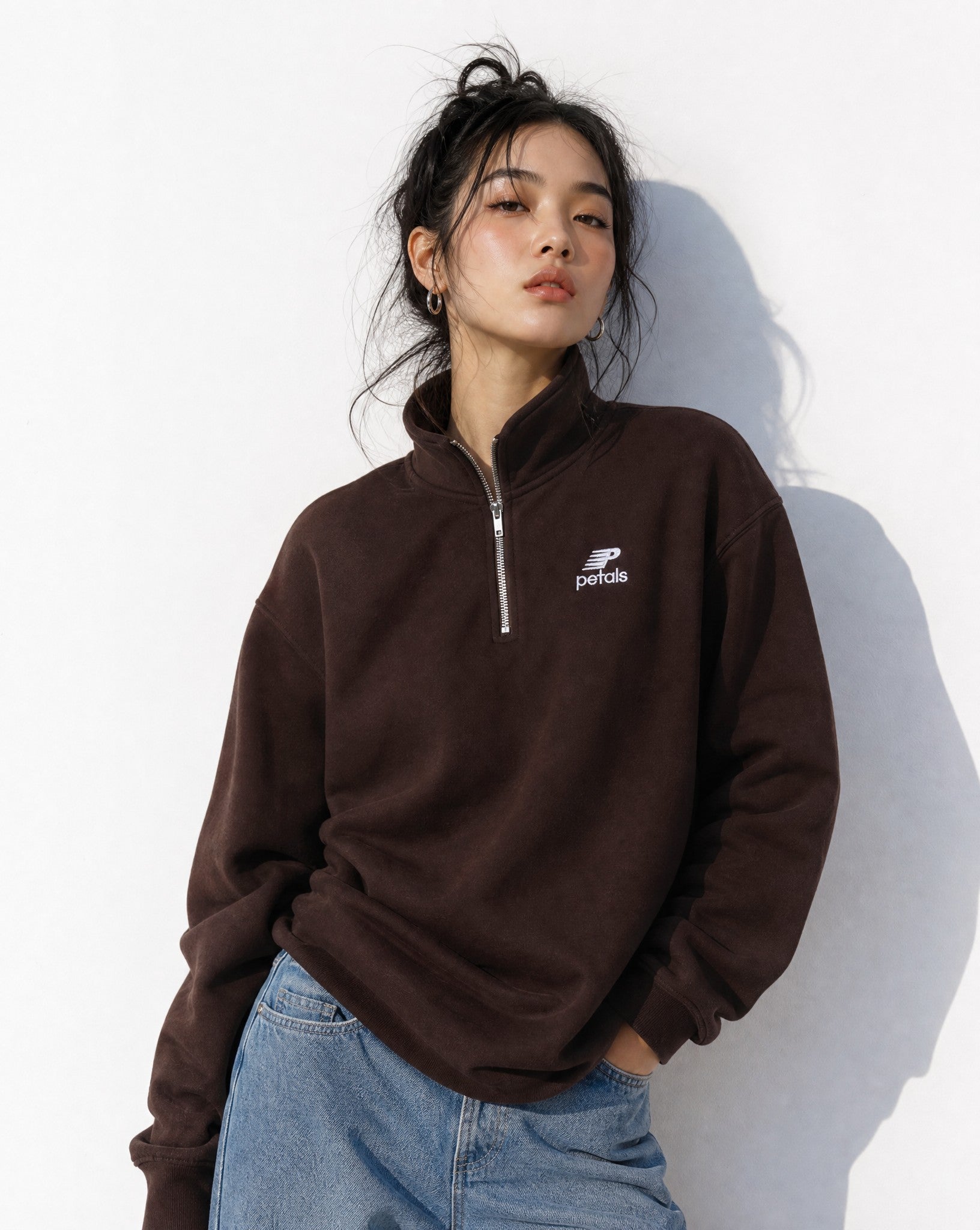 Find Balance 14 Zip in Brown - Editorial Image