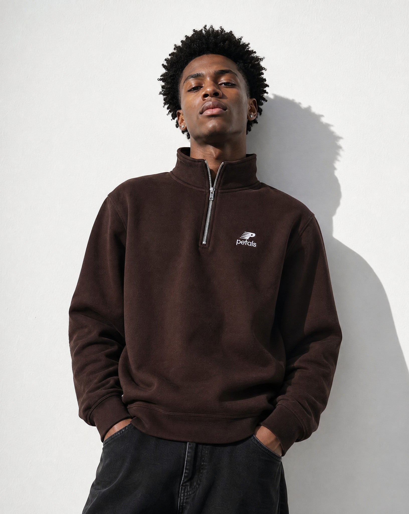 Find Balance 14 Zip in Brown - Editorial Image