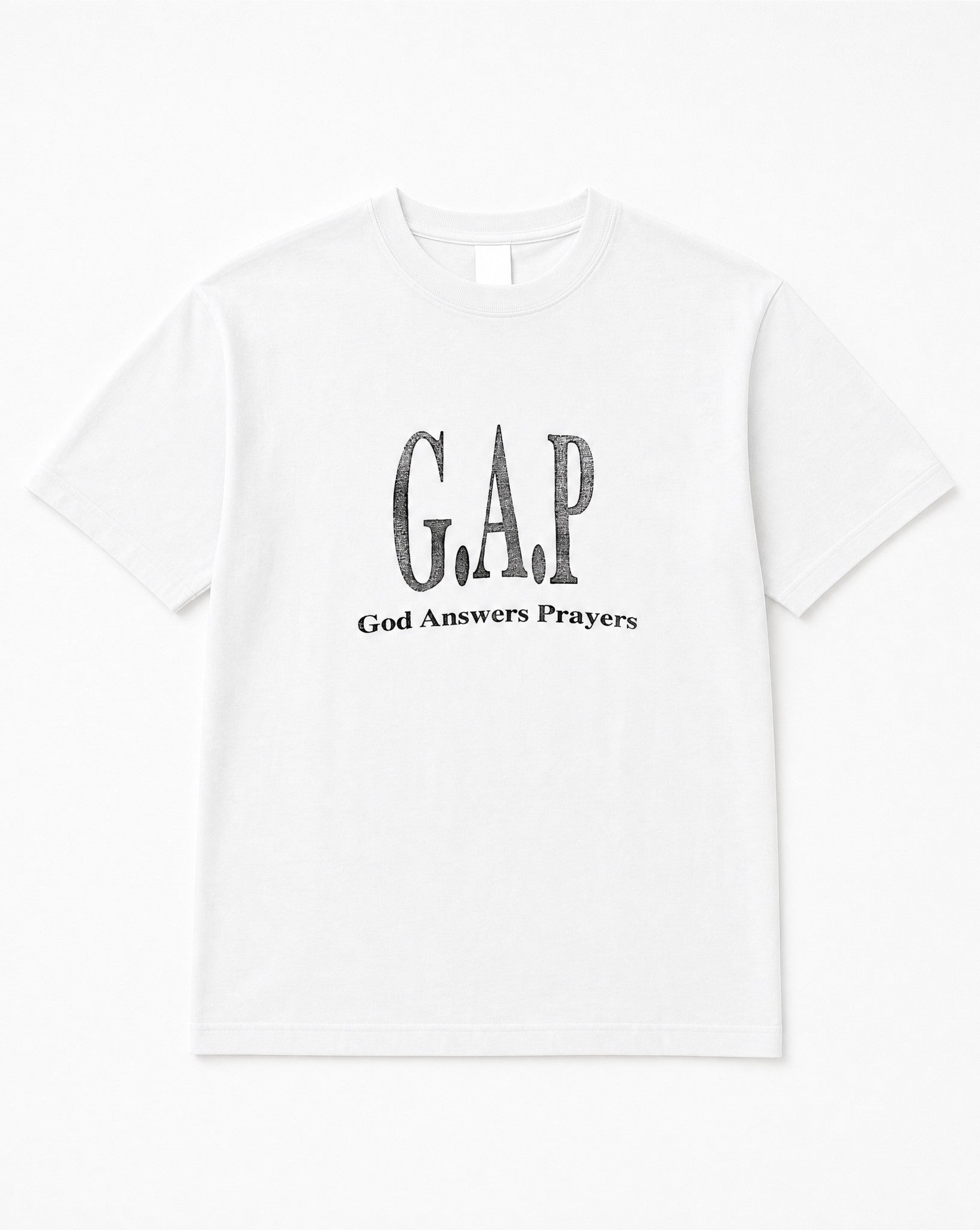 G.A.P Vintage Washed Tee in White - White Wall Product