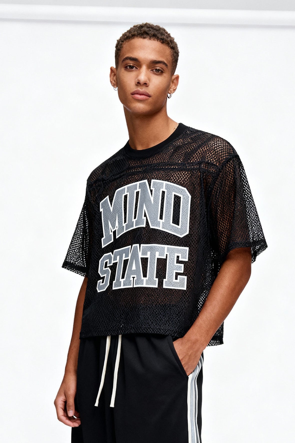 Mind State Mesh Shirt in Black