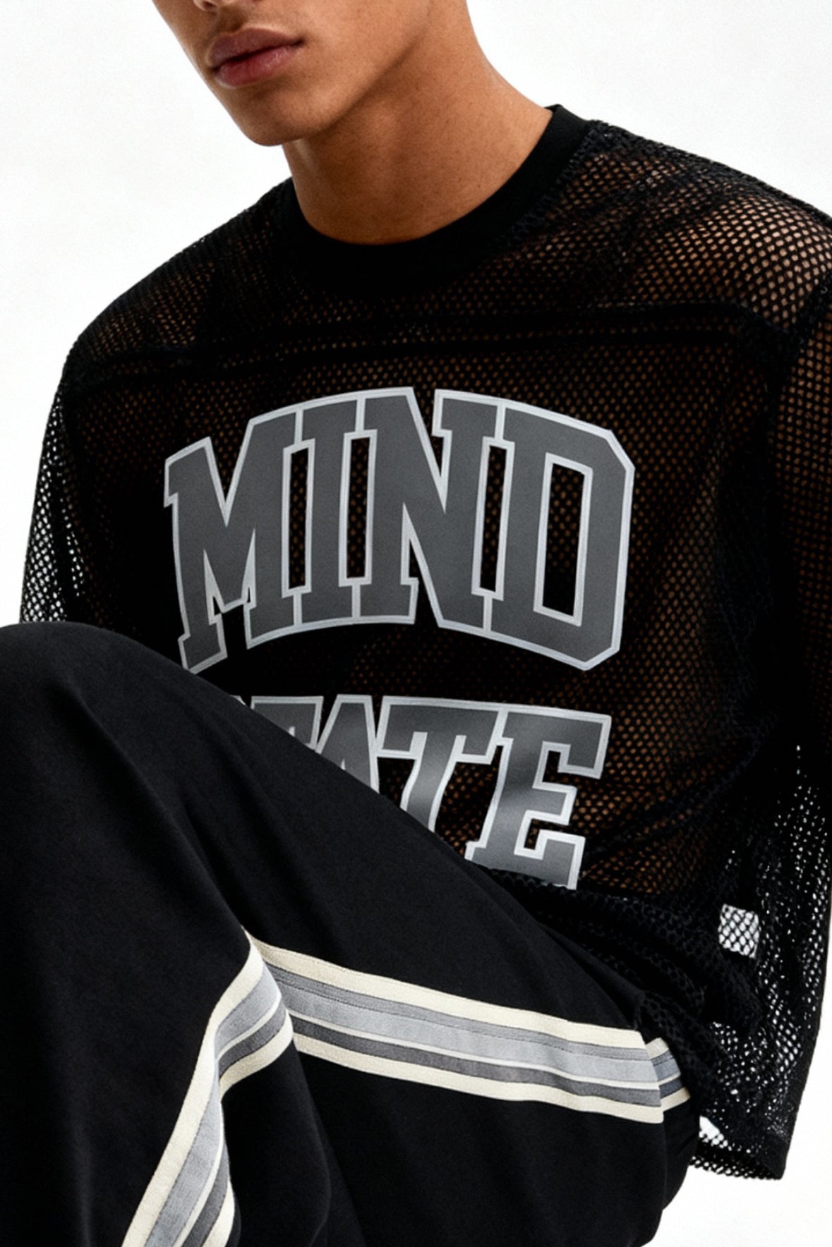 Mind State Mesh Shirt in Black