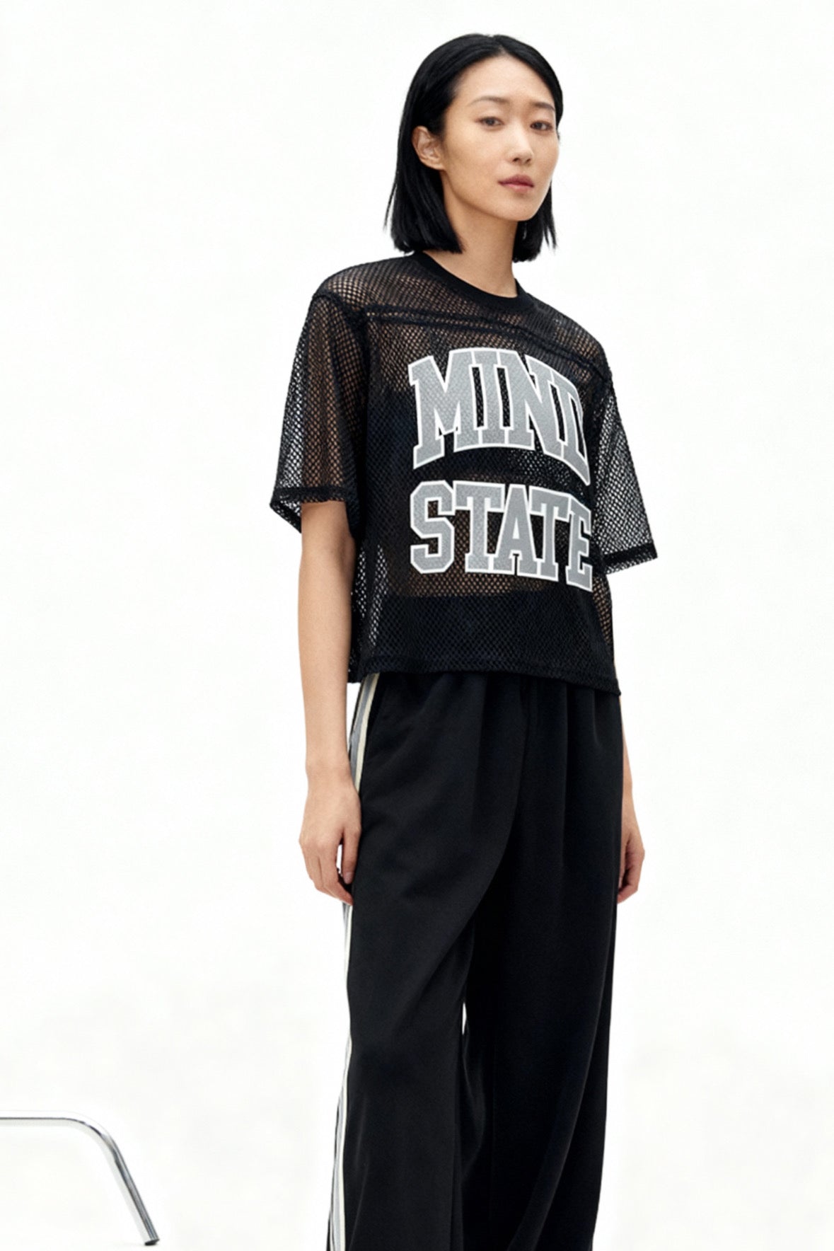 Mind State Mesh Shirt in Black