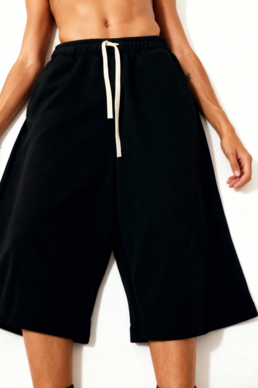 CORE: 360 GSM 3/4 Leg Pants in Black