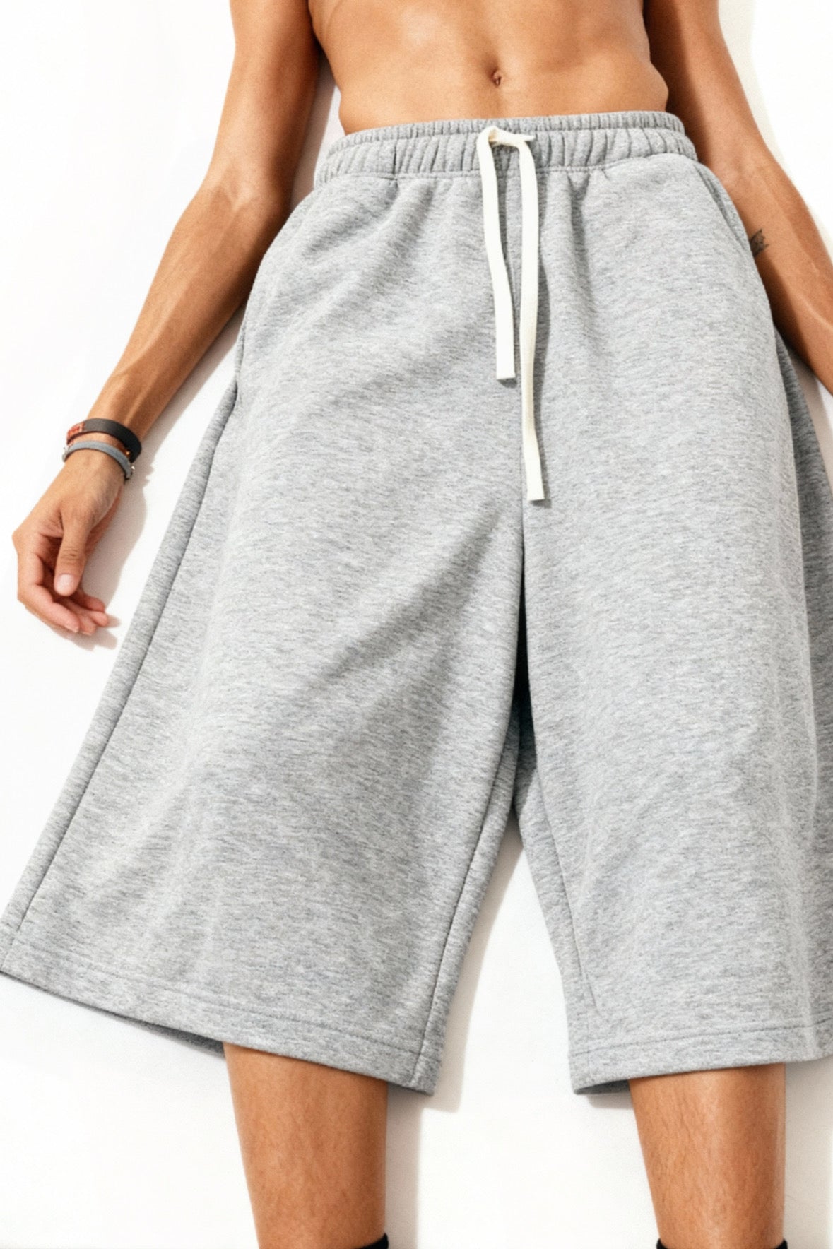 CORE: 360 GSM 3/4 Leg Pants in Grey