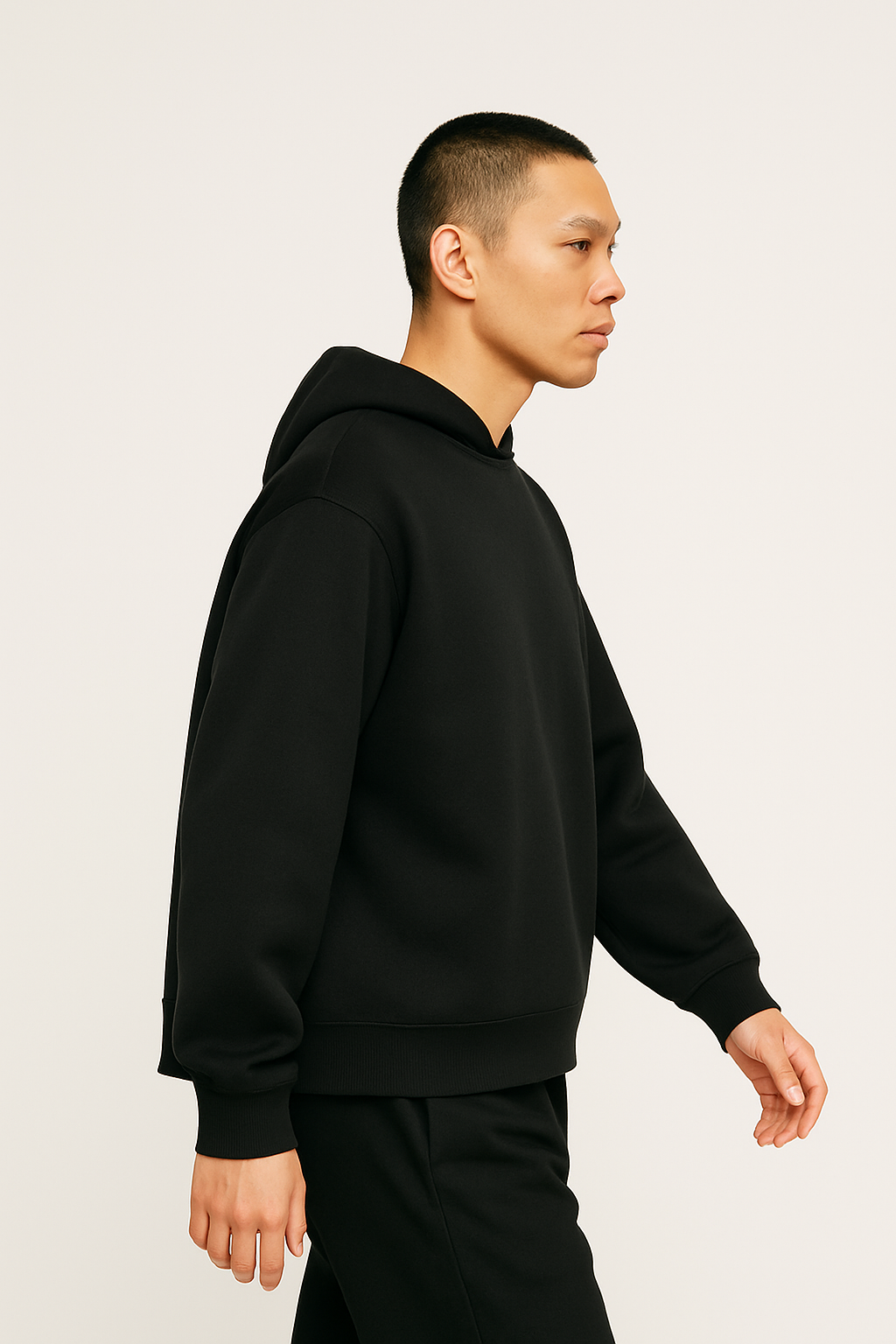 CORE: 420 GSM Box Hoodie in Black