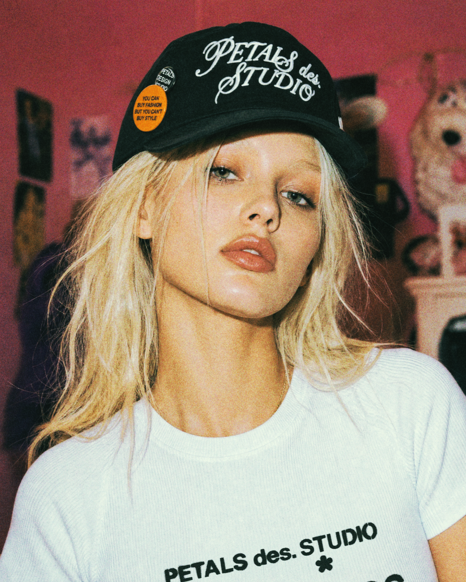 Studio Script Nylon Hat in Black