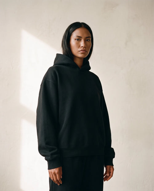 CORE: 420 GSM Box Hoodie in Black