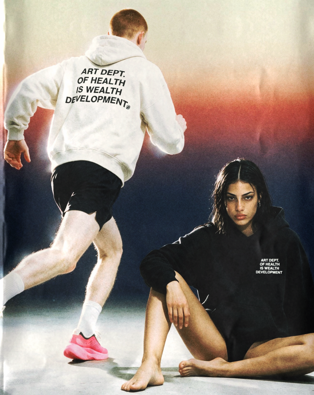 Health is Wealth Hoodie in Oatmeal